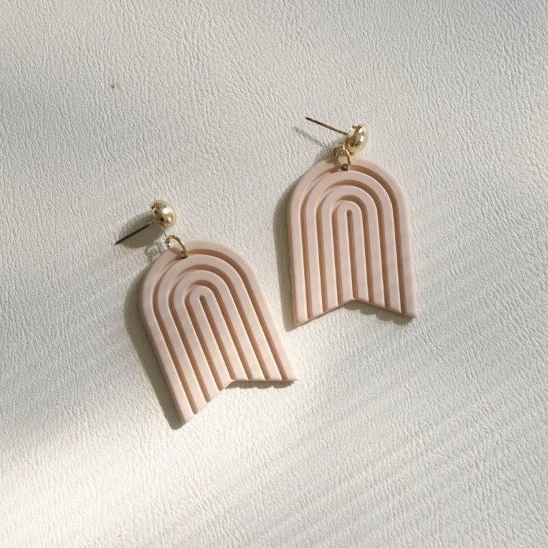 Rubber Lacquer Clay Touch Acrylic Earrings-Jewearrings