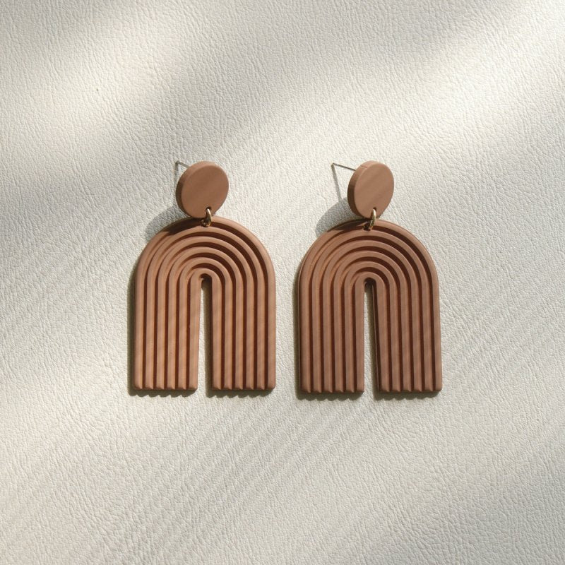 Rubber Lacquer Clay Touch Acrylic Earrings-Jewearrings