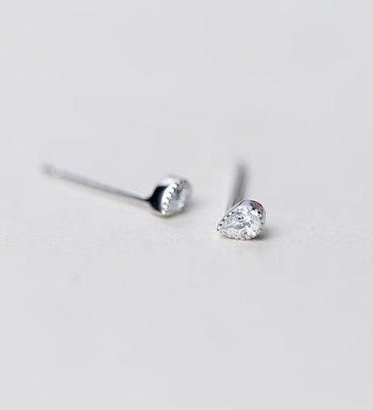 S925 Silver Korean Style Diamond Water Drop-shaped Earrings-Jewearrings