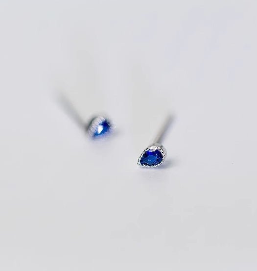 S925 Silver Korean Style Diamond Water Drop-shaped Earrings-Jewearrings