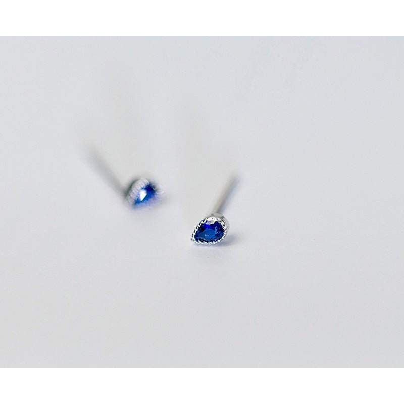 S925 Silver Korean Style Diamond Water Drop-shaped Earrings-Jewearrings