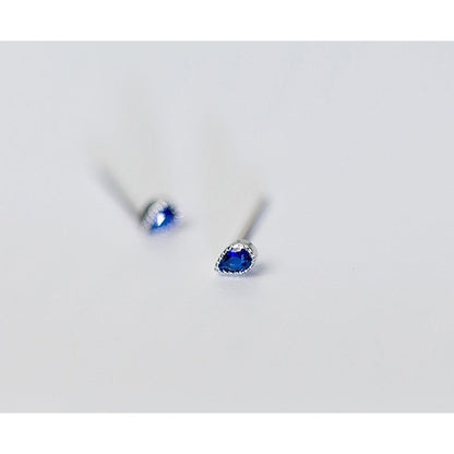 S925 Silver Korean Style Diamond Water Drop-shaped Earrings-Jewearrings