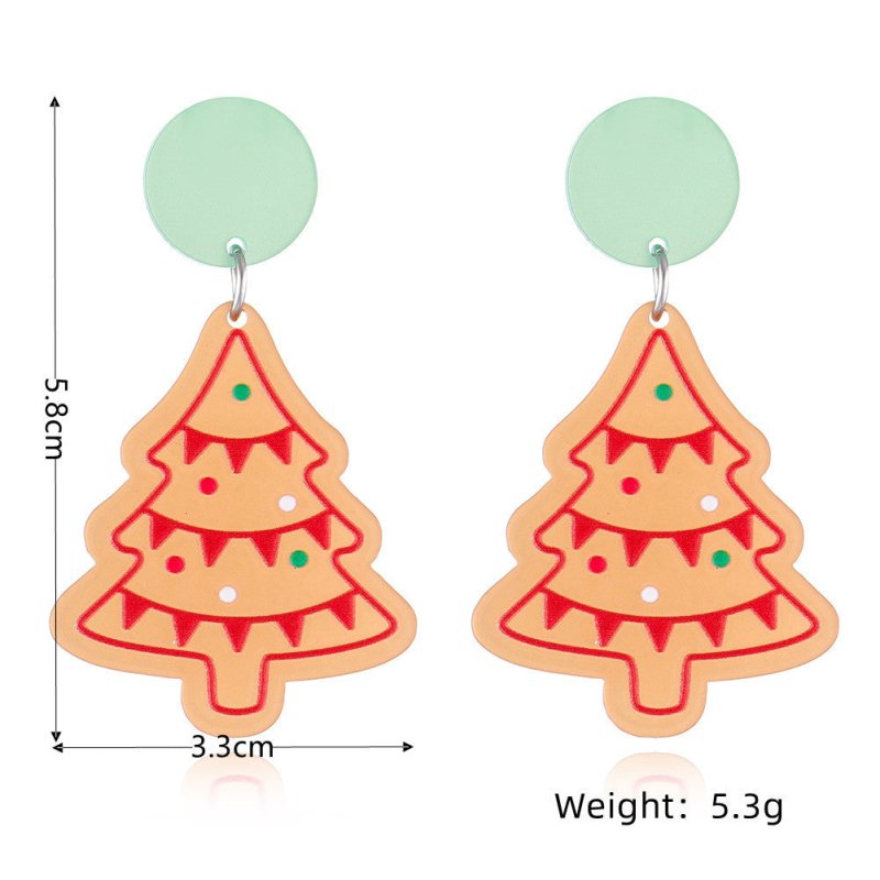 S925 Silver Needle Acrylic Christmas Series Earrings-Jewearrings