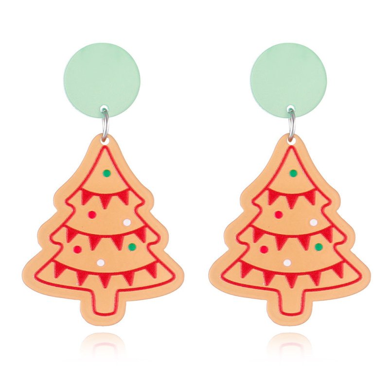 S925 Silver Needle Acrylic Christmas Series Earrings-Jewearrings