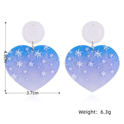 S925 Silver Needle Acrylic Christmas Series Earrings-Jewearrings