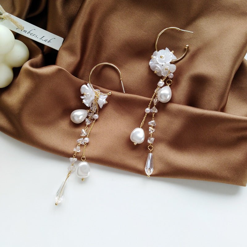 S925 Silver Needle Aesthetic Super Fairy Long Earrings-Jewearrings