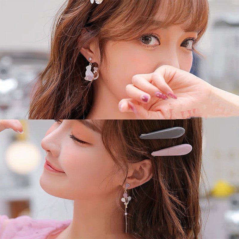 S925 Silver Needle Blue Bow Earrings Cute Sweet Rabbit Asymmetric Earrings Niche Design Sense Earrings Girl-Jewearrings