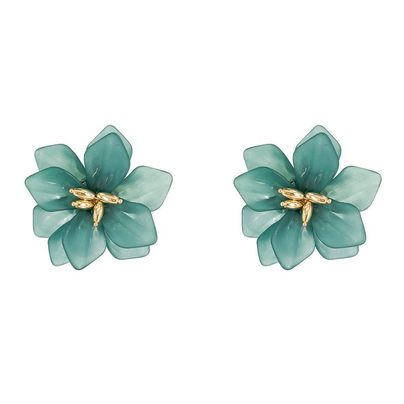 S925 Silver Needle Duplex Design Exaggerated Flower Stud Earrings-Jewearrings