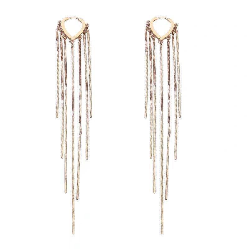 S925 Silver Needle Long Super Fairy Tassel Earrings-Jewearrings