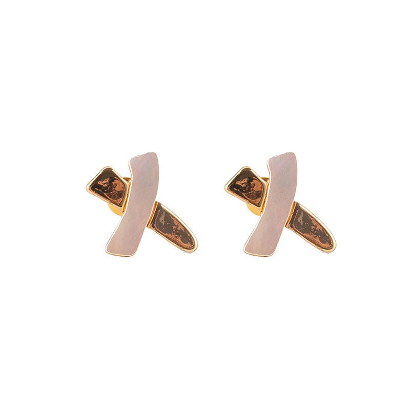 S925 Silver Needle Natural Shell Earrings Feminine Fashion Stud Earrings-Jewearrings