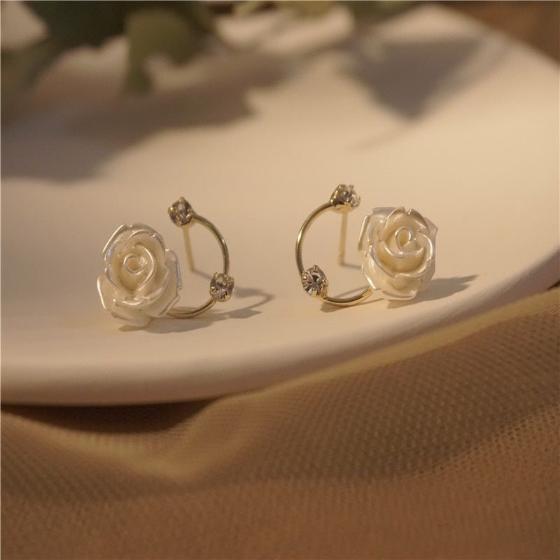 S925 Silver Needle With Diamond Earrings Without Pierced Ear Clip Female-Jewearrings