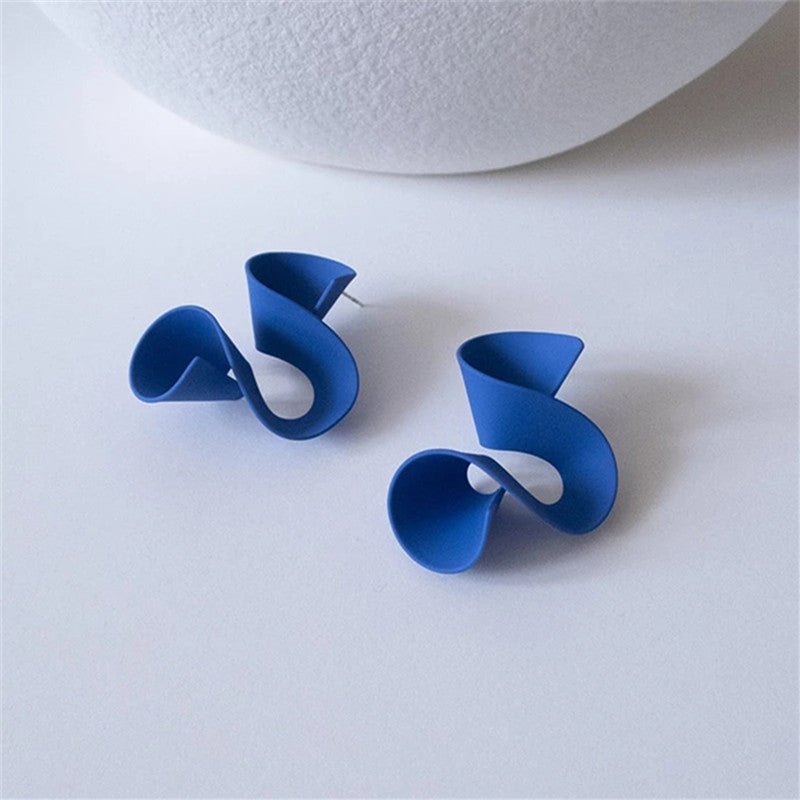 S925 Silver Post Klein Blue Earrings-Jewearrings