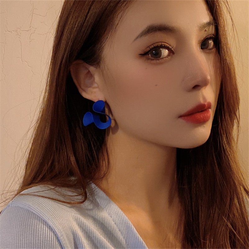 S925 Silver Post Klein Blue Earrings-Jewearrings