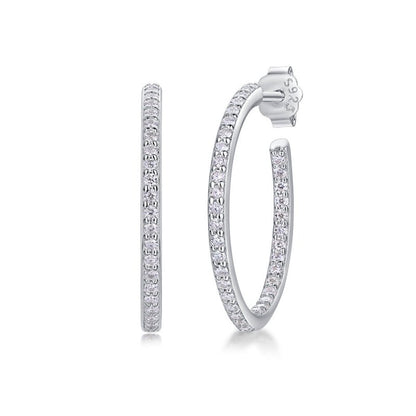 S925 Silver Ribbon Ear Ring Moissanite Long Earrings-Jewearrings