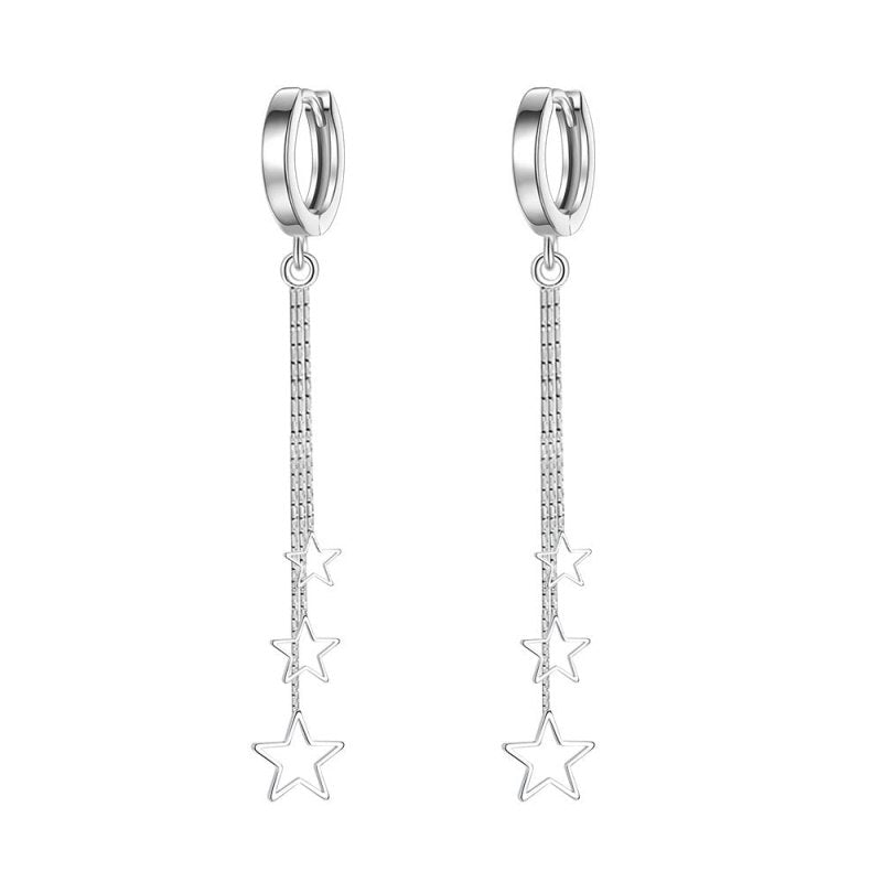 S925 Silver Tassel Earrings Women's Long Style-Jewearrings