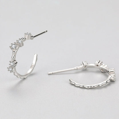 S925 Silver Versatile Micro Diamond Stud Earrings-Jewearrings