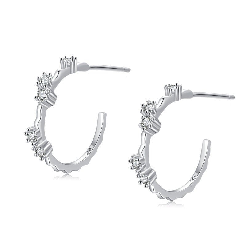 S925 Silver Versatile Micro Diamond Stud Earrings-Jewearrings