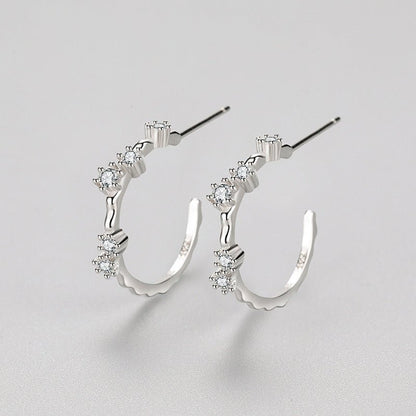 S925 Silver Versatile Micro Diamond Stud Earrings-Jewearrings