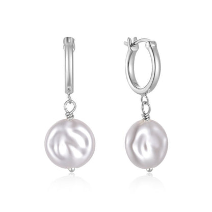 S925 Sterling Silver Baroque Shaped Pearl Earrings-Jewearrings