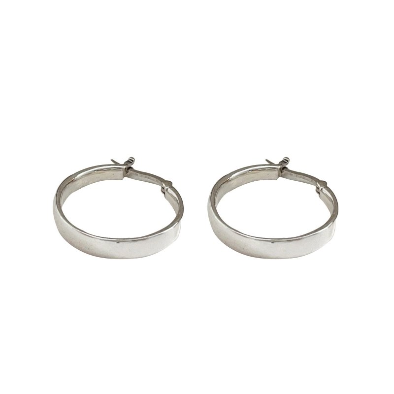 S925 Sterling Silver Big Hoop Earrings-Jewearrings