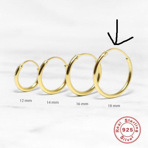 S925 Sterling Silver Classic Glossy Big Circle Ear Clip Minimalist Exaggerated Earrings-Jewearrings