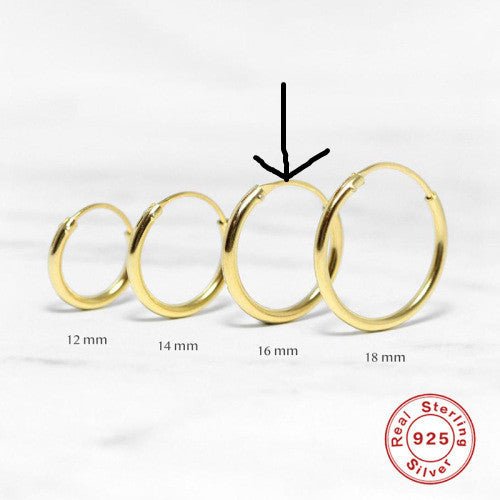 S925 Sterling Silver Classic Glossy Big Circle Ear Clip Minimalist Exaggerated Earrings-Jewearrings