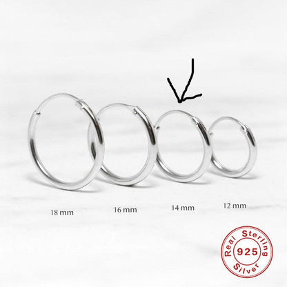 S925 Sterling Silver Classic Glossy Big Circle Ear Clip Minimalist Exaggerated Earrings-Jewearrings