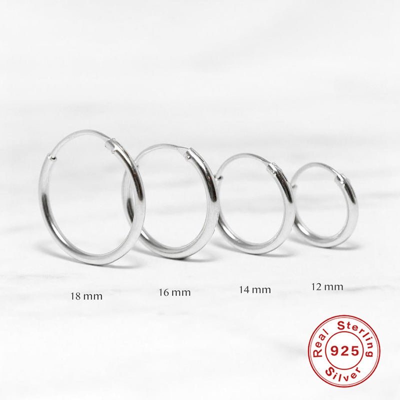 S925 Sterling Silver Classic Glossy Big Circle Ear Clip Minimalist Exaggerated Earrings-Jewearrings