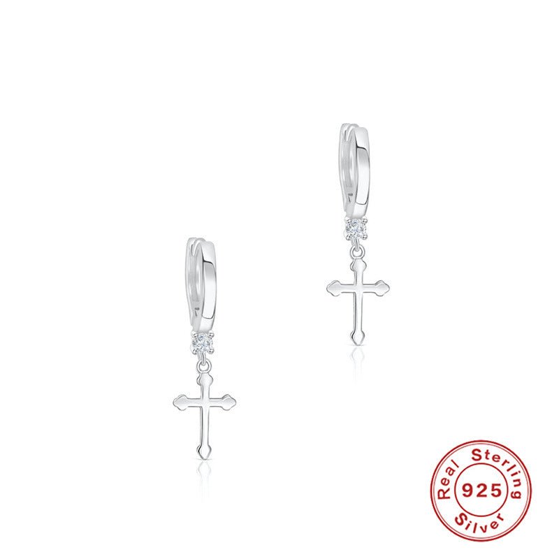 S925 Sterling Silver Diamond Earclip Earrings For Women-Jewearrings