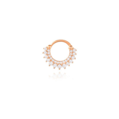 S925 Sterling Silver Diamond Round Nose Ring Stud Earrings-Jewearrings