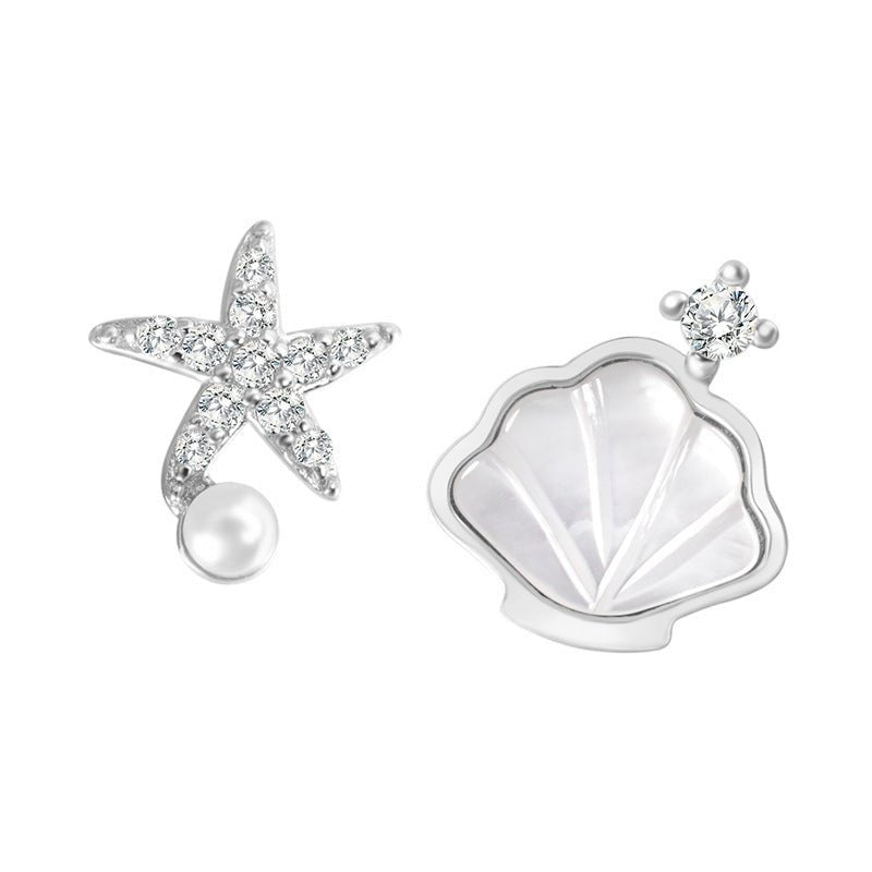 s925 sterling silver shell earrings women-Jewearrings