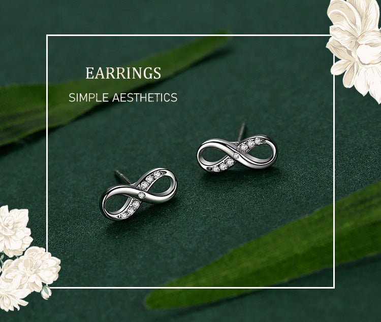 S925 Sterling Silver Simple Diamond Stud Earrings-Jewearrings