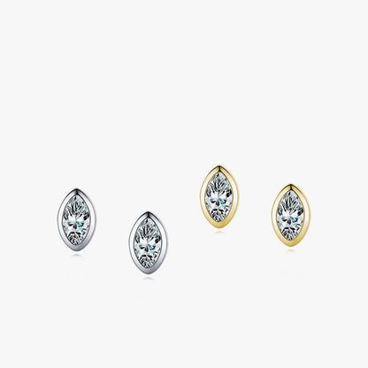 S925 Sterling Silver Simple Diamond Zircon Stud Earrings-Jewearrings