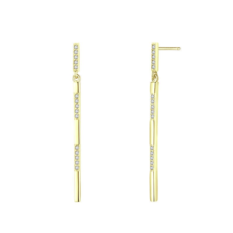 S925 Sterling Silver Temperamental Elegant Long Earrings-Jewearrings