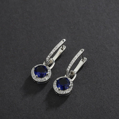 S925 Sterling Silver Zircon Long Crystal Earrings-Jewearrings