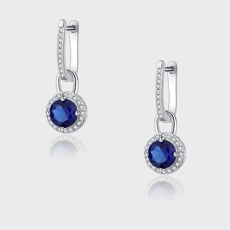 S925 Sterling Silver Zircon Long Crystal Earrings-Jewearrings