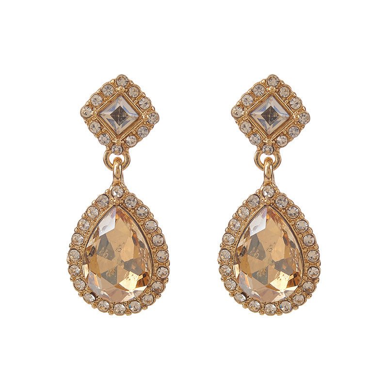 S925 Super Flash Diamond Drop Earrings-Jewearrings