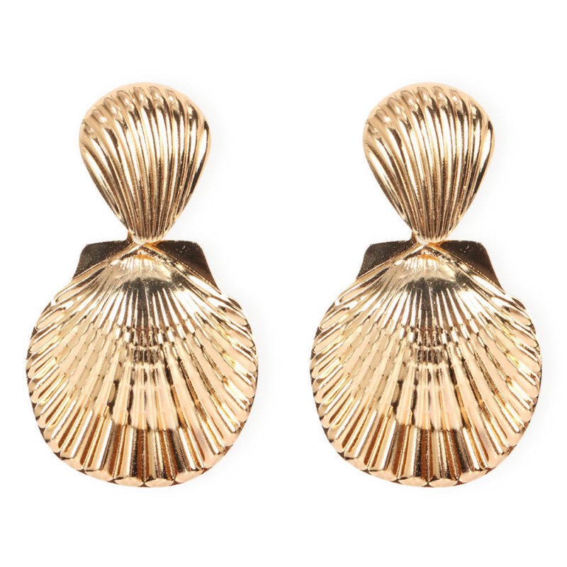 Scallop Boho Metal Shell Fashion Earrings-Jewearrings