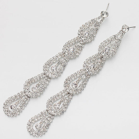 Sexy Temperament Full of Diamonds Nightclub Personality Exaggerated Big Earrings-Jewearrings