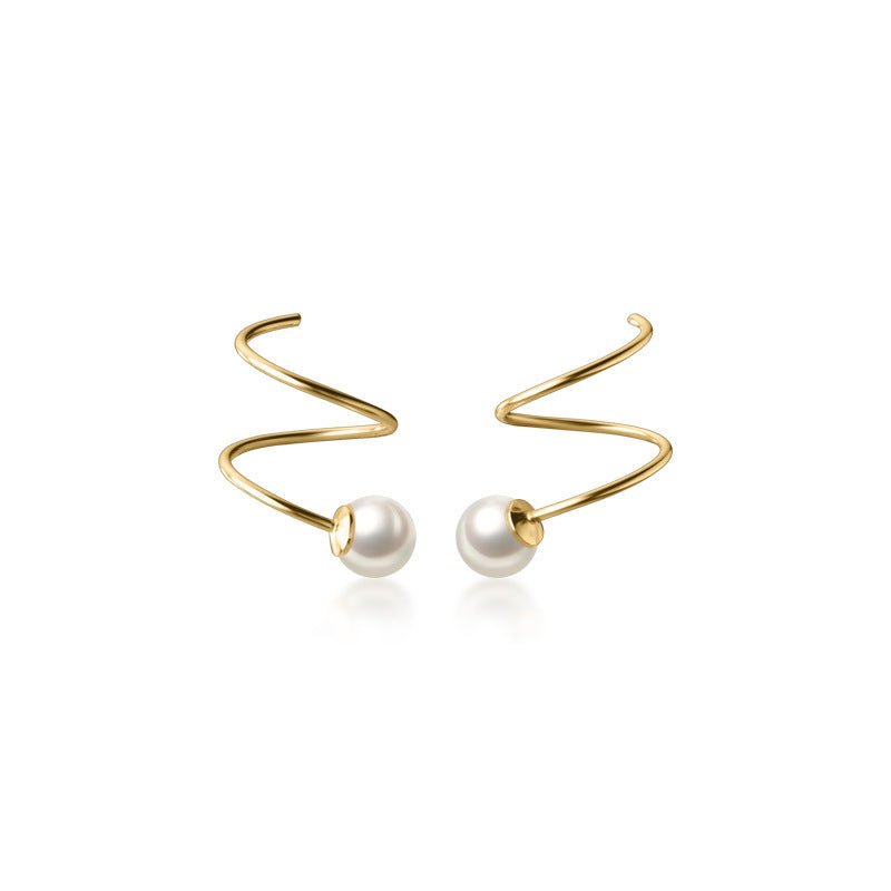 Shell Beads Synthetic Pearl Female Fashion Student Earrings-Jewearrings