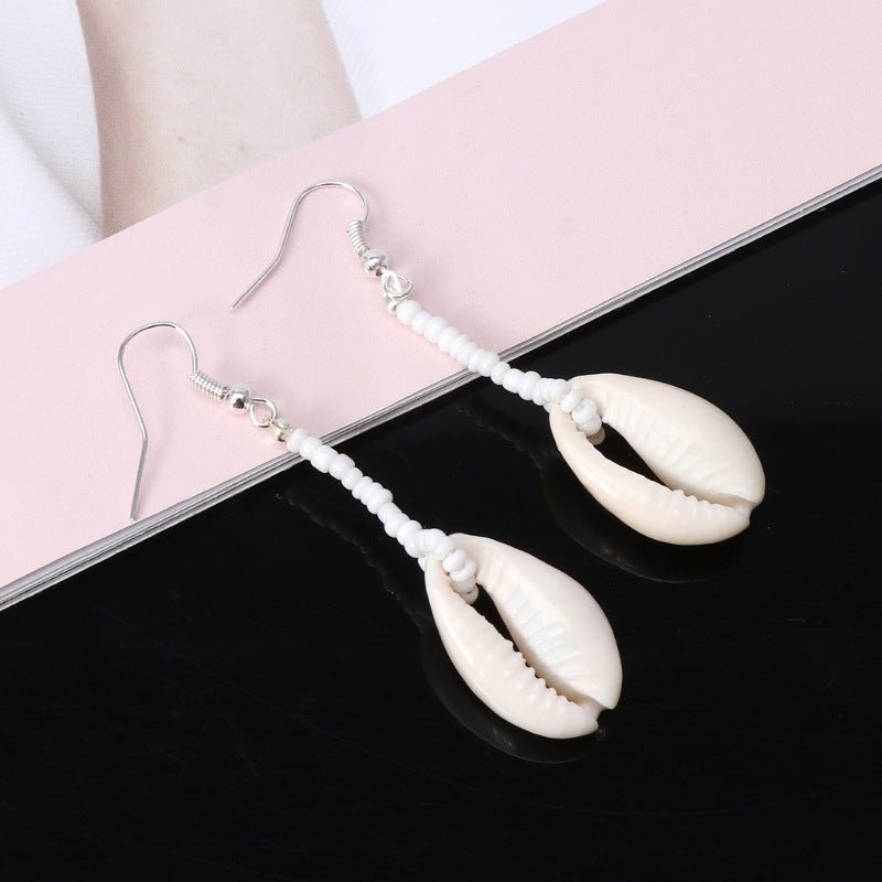 Shell Earrings European And American Summer Big Fashion Travel Street Shooting Earrings Simple And Versatile-Jewearrings