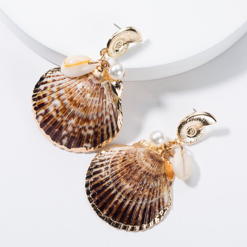 Shell earrings female fashion personalit-Jewearrings