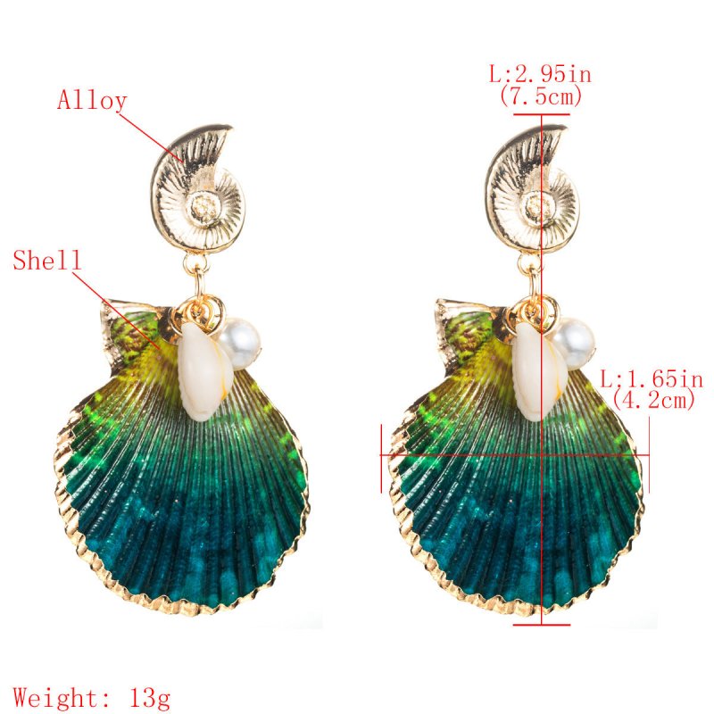 Shell earrings female fashion personalit-Jewearrings