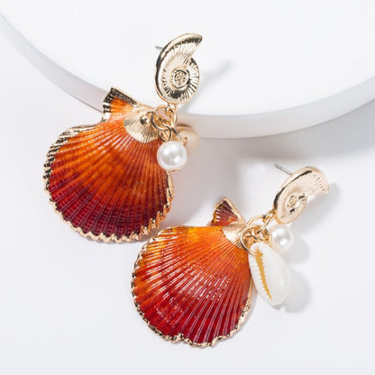 Shell earrings female fashion personalit-Jewearrings