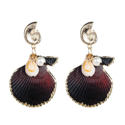 Shell earrings female fashion personalit-Jewearrings