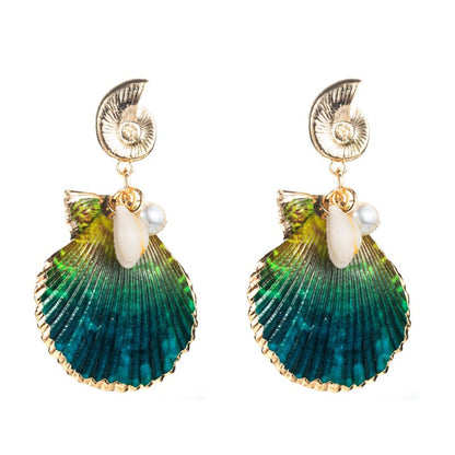 Shell earrings female fashion personalit-Jewearrings