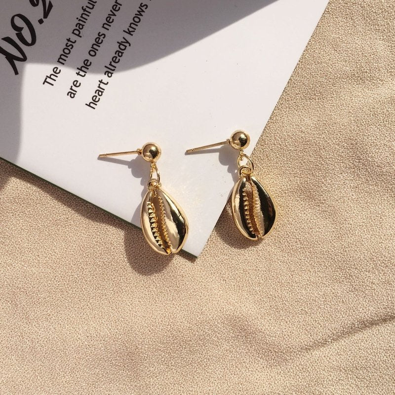 Shell Earrings Pearl Sea Sun Wind Earrings-Jewearrings