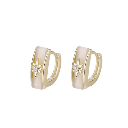 Shell Earrings Women Retro Style Lightning Diamond Earrings-Jewearrings