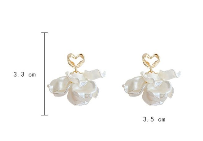 Shell flower earrings-Jewearrings