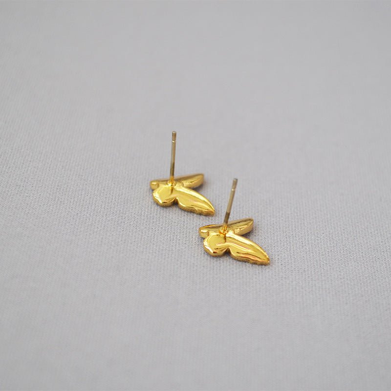 Shell mother butterfly earrings-Jewearrings